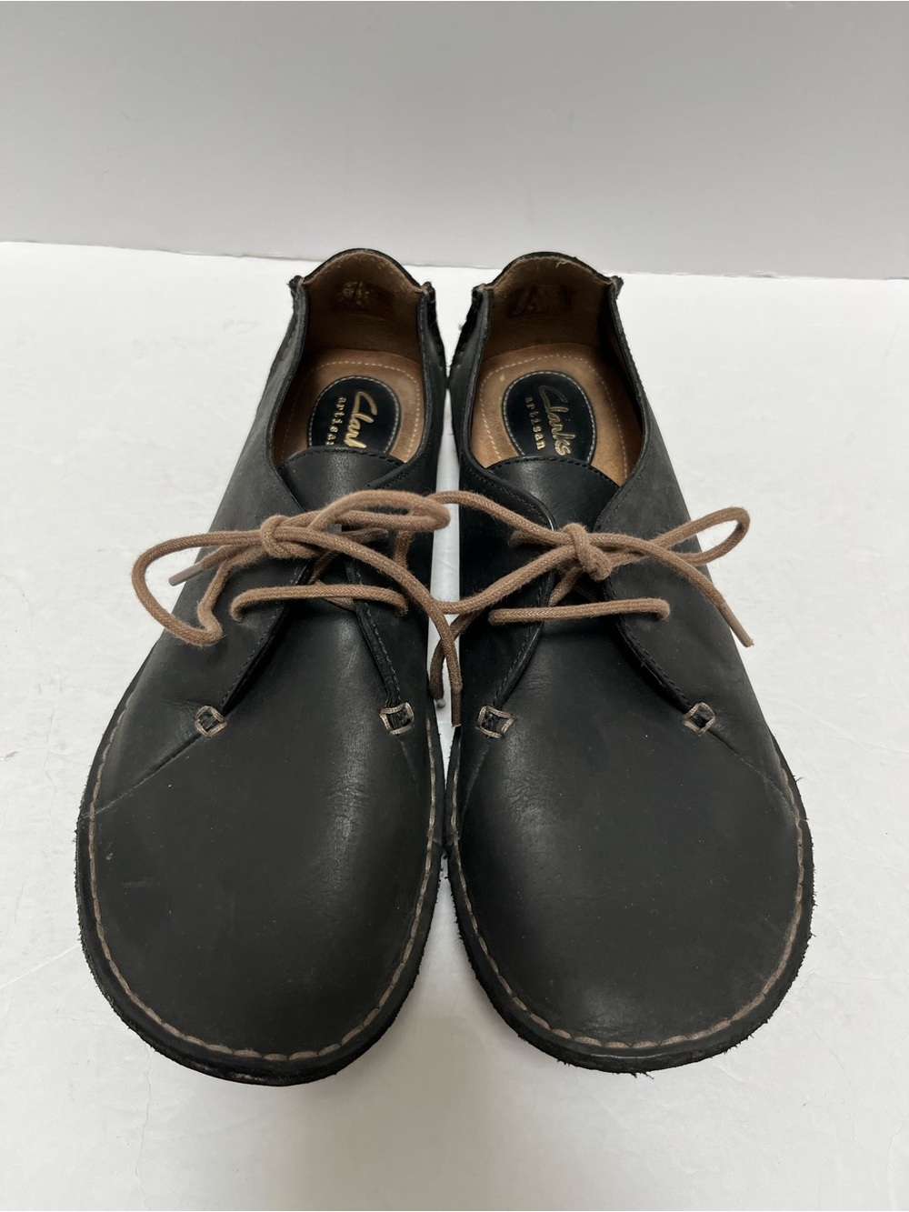 Clarks Artisan Janey Mae Black Leather Oxford Shoes Women's Size 9.5 M